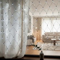 Malla 320 Led Blanca Blanco 3x3mts Ventanas Patios 220v Blanco